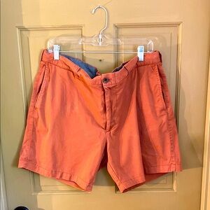 J. Crew Burnt Orange Flat Front Shorts Lightweight Stretch Shorts SZ 38